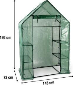 Kinzo Garden - Plastic Broeikas - Serre Van Meerdere Verdiepingen - 143 X 73 X 195 - Groen 14 Kinzo Garden - Plastic Broeikas - Serre Van Meerdere Verdiepingen - 143 X 73 X 195 - Groen -Tuinhuis Shop 1030x1200 1