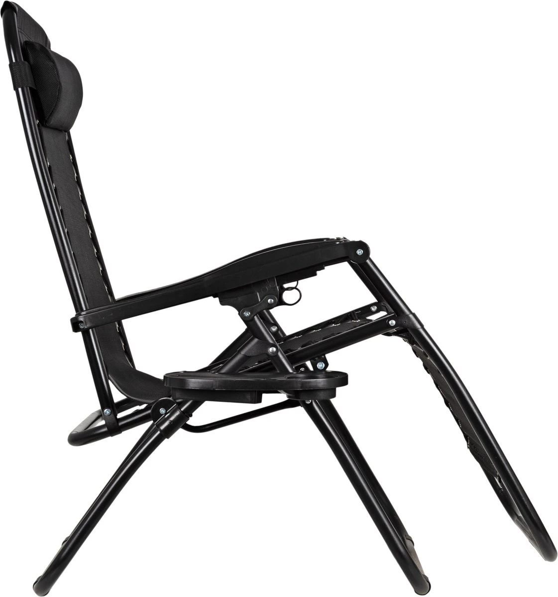 Luxe Ligstoel Met Hoofdsteun & Voetsteun - Verstelbare Rugleuning - Zonnebed Relaxstoel Voor Tuin/Terras/Strand/Balkon/Zwembad/Camping - Inklapbaar - Weerbestendig - Zwart 2 Luxe Ligstoel Met Hoofdsteun & Voetsteun - Verstelbare Rugleuning - Zonnebed Relaxstoel Voor Tuin/Terras/Strand/Balkon/Zwembad/Camping - Inklapbaar - Weerbestendig - Zwart - Afbeelding 2