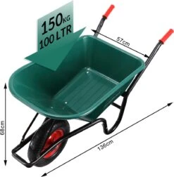 Gardebruk Kruiwagen 100 L - Kunststof Kuip – Tot 150KG Groen 18 Gardebruk Kruiwagen 100 L - Kunststof Kuip – Tot 150KG Groen -Tuinhuis Shop 1176x1200 2