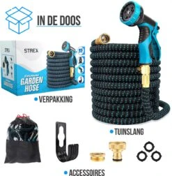 Strex Flexibele Tuinslang 15M Met Sproeikop - Uitrekbaar - Incl. Koppelingen, Ophanghaak & Opbergzak 15 Strex Flexibele Tuinslang 15M Met Sproeikop - Uitrekbaar - Incl. Koppelingen, Ophanghaak & Opbergzak -Tuinhuis Shop 1176x1200 3