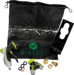 G-Flex Flexibele Tuinslang - Waterslang - 8 Verschillende Sproeistanden - Inclusief Opbergtas/splitter/Koppelstuk/Houder/Rubbers - 30 Meter -Tuinhuis Shop 1181x1200