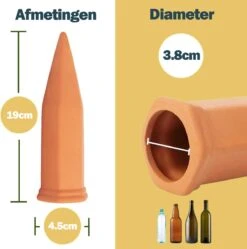 Bloomin Waterdruppelaar Van Terracotta - Waterdruppelaar Voor Planten - Druppelsysteem - Irrigatiesysteem - Watergeefsysteem - Bewateringssysteem - 8 Stuks -Tuinhuis Shop 1188x1200