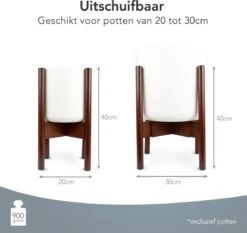 LifeGoods Planten Standaard - Uitschuifbare Bloempothouder - 20 Tot 30 Cm - Donker Bamboe -Tuinhuis Shop 1200x1130 1