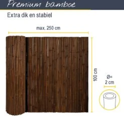 Sol Royal B23 – Premium Bamboe Tuinscherm 100x250cm Donkerbruin – Geharde Bamboestokken Ø 2-3cm – Weerbestendige Balkonscherm 16 Sol Royal B23 – Premium Bamboe Tuinscherm 100x250cm Donkerbruin – Geharde Bamboestokken Ø 2-3cm – Weerbestendige Balkonscherm -Tuinhuis Shop 1200x1161