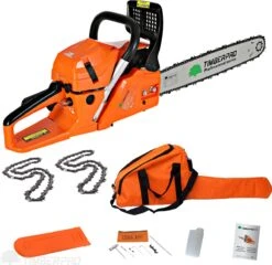 TIMBERPRO - Kettingzaag – Benzine - 62 Cc - Zwaardlengte 50 Cm - Transportzak - 2e Ketting 10 TIMBERPRO - Kettingzaag – Benzine - 62 Cc - Zwaardlengte 50 Cm - Transportzak - 2e Ketting -Tuinhuis Shop 1200x1164