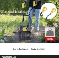 Powerplus POWXG72010 Tuinfrees - 1500W - Werkbreedte 450mm - Werkdiepte Max. 220mm - Incl. 6 Messen En Wielen -Tuinhuis Shop 1200x1179 4