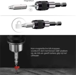 Novalits - Professionele Bit- & Borensets - Schroefverwijderset - 22-delig - HSS Materiaal - Schroefverwijderaar - Uitboorset - Borenset - Schroefbitset - Linkse Tap - Bitset - Metaalborenset - Draadtapset - Versleten Schroeven & Bouten Verwijderen 12 Novalits - Professionele Bit- & Borensets - Schroefverwijderset - 22-delig - HSS Materiaal - Schroefverwijderaar - Uitboorset - Borenset - Schroefbitset - Linkse Tap - Bitset - Metaalborenset - Draadtapset - Versleten Schroeven & Bouten Verwijderen -Tuinhuis Shop 1200x1192 3