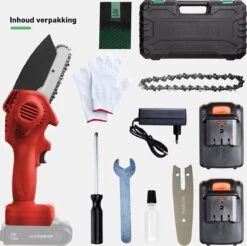 Mardin Mini Kettingzaag - Snoeizaag - Kettingzaag - Kettingzaag Electrisch Met 2 Accu - Inclusief Koffer - 1 Extra Accu - Rood -Tuinhuis Shop 1200x1193 1