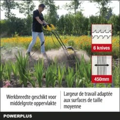 Powerplus POWXG72010 Tuinfrees - 1500W - Werkbreedte 450mm - Werkdiepte Max. 220mm - Incl. 6 Messen En Wielen -Tuinhuis Shop 1200x1200 147