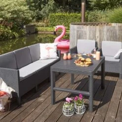 Allibert Lyon Tuintafel - 116x71,5x66/40 Cm - Grafiet -Tuinhuis Shop 1200x1200 21