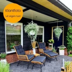 BUITEN Living Dex Wicker Loungestoel Tuin Incl. Wicker Voetenbank | Wicker + Aluminium | Bamboe Antraciet -Tuinhuis Shop 1200x1200 23