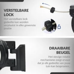 Buxibo - Wandslangenbox 20 Meter + 2 Meter - Tuinslang Met Haspel - 9 Sproei Standen - Slangenhouder 180° Draaibaar - Tuinslanghaspel Zwart+ Gratis Sproeier - Zwart -Tuinhuis Shop 1200x1200 270