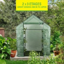 Kinzo Garden - Plastic Broeikas - Serre Van Meerdere Verdiepingen - 143 X 73 X 195 - Groen 12 Kinzo Garden - Plastic Broeikas - Serre Van Meerdere Verdiepingen - 143 X 73 X 195 - Groen -Tuinhuis Shop 1200x1200 380