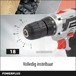 Powerplus POWC1061 Accu Boormachine - 16V - Incl. 1 X 1,3Ah Accu En Lader -Tuinhuis Shop 1200x1200 451