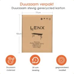 Lenx Klaptafel - Inklapbare Tafel - Opvouwbare Tuintafel - Vouwtafel - Inclusief Handvat En 2 Tafelkleden - 180x75x74cm - 6 Tot 8 Personen -Tuinhuis Shop 1200x1200 52