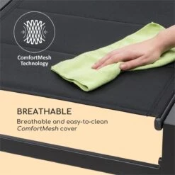 Blumfeldt Renazzo Lounge Ligstoel - Ligbed Voor De Tuin - Aluminium Tuinstoel - 6 Standen - Waterafstotend - Bekleding Van 70 % Pvc En 30 % Polyetheen - Zwart -Tuinhuis Shop 1200x1200 54