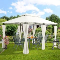 El Jardin - Partytent - 4x3 - Waterdicht Dak - Wanden - Beige Paviljoen -Tuinhuis Shop 1200x1200 80