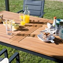 NATERIAL - Uitschuifbare Tuintafel ORIS - Uitschuifbare Tafel Voor 6 Tot 8 Personen - 180-240x100 Cm - Aluminium - Hout Eucalyptus -Tuinhuis Shop 1200x1200 81