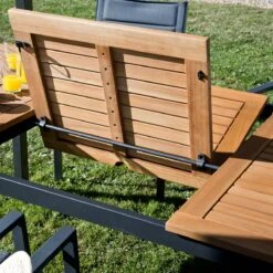 NATERIAL - Uitschuifbare Tuintafel ORIS - Uitschuifbare Tafel Voor 6 Tot 8 Personen - 180-240x100 Cm - Aluminium - Hout Eucalyptus -Tuinhuis Shop 1200x1200 83