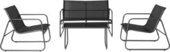909 Outdoor Tuinset Camilla - 4-delig - Dubbele Zitbank - 2 Stoelen - Tafel - Stalenframe -Tuinhuis Shop 1200x369