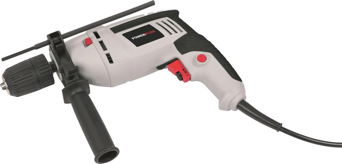Powerplus POWC10200 Elektrische Klopboormachine - 600W - Variabele Snelheid - Snelspanboorkop - Incl. Diepte Aanslag En Additionele Handgreep - Boormachine Voor Beton, Hout En Staal 2 Powerplus POWC10200 Elektrische Klopboormachine - 600W - Variabele Snelheid - Snelspanboorkop - Incl. Diepte Aanslag En Additionele Handgreep - Boormachine Voor Beton, Hout En Staal - Afbeelding 2