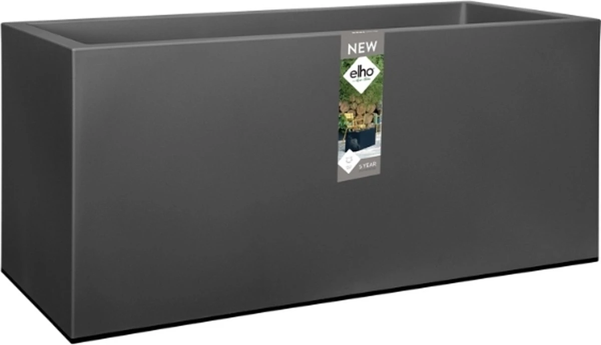 Elho Vivo Matt Finish Lang Wielen 90 - Grote Staande Plantenbak Voor Binnen & Buiten - Gemaakt Van Gereycled Plastic - L 39 X W 88 X H 41 Cm - Zwart 2 Elho Vivo Matt Finish Lang Wielen 90 - Grote Staande Plantenbak Voor Binnen & Buiten - Gemaakt Van Gereycled Plastic - L 39 X W 88 X H 41 Cm - Zwart - Afbeelding 2