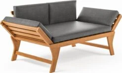 Loungebank Tuin FSC Antraciet – Makkelijk Verstelbaar Lounge Bank Balkon – Tuinbank Lounge Hardhout FSC – Perfecthomeshop -Tuinhuis Shop 1200x720
