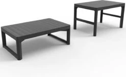 Allibert Lyon Tuintafel - 116x71,5x66/40 Cm - Grafiet -Tuinhuis Shop 1200x738