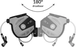 CoolHome Wandslangenbox 15 Meter + 1,5 Meter - Tuinslang Met Haspel- Slangenhouder 180° Draaibaar - Tuinslanghaspel Zwart - Grijs -Tuinhuis Shop 1200x751 1