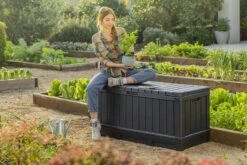 Keter Kentwood Opbergbox - 128x53.6x59 Cm - 350 L - Grafiet -Tuinhuis Shop 1200x800 39