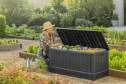 Keter Kentwood Opbergbox - 128x53.6x59 Cm - 350 L - Grafiet -Tuinhuis Shop 1200x800 40