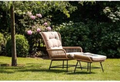 BUITEN Living Dex Wicker Loungestoel Tuin Incl. Wicker Voetenbank | Wicker + Aluminium | Bamboe Antraciet -Tuinhuis Shop 1200x820 1
