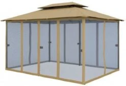 El Jardin - Partytent - 4x3 - Waterdicht Dak - Wanden - Beige Paviljoen -Tuinhuis Shop 1200x826