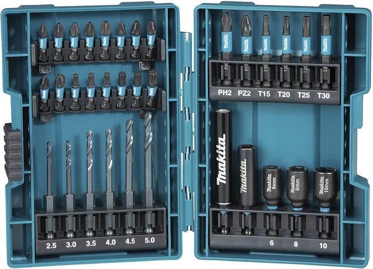 Makita B-66896 | Boor-/slagschroefbitset | 33-delig | Impact Black Series 1 Makita B-66896 | Boor-/slagschroefbitset | 33-delig | Impact Black Series