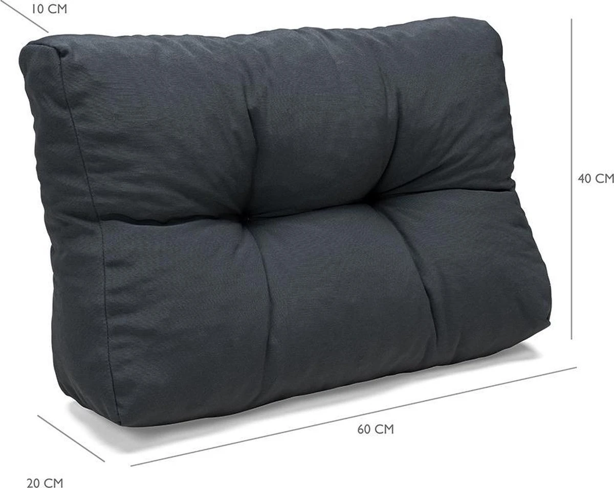 Palletkussen Basic Comfort Rugdeel Halve Pallet Lengte Grijs 60x40x10/20cm 3 Palletkussen Basic Comfort Rugdeel Halve Pallet Lengte Grijs 60x40x10/20cm - Afbeelding 3