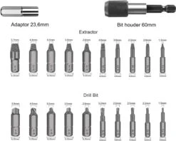 Novalits - Professionele Bit- & Borensets - Schroefverwijderset - 22-delig - HSS Materiaal - Schroefverwijderaar - Uitboorset - Borenset - Schroefbitset - Linkse Tap - Bitset - Metaalborenset - Draadtapset - Versleten Schroeven & Bouten Verwijderen 15 Novalits - Professionele Bit- & Borensets - Schroefverwijderset - 22-delig - HSS Materiaal - Schroefverwijderaar - Uitboorset - Borenset - Schroefbitset - Linkse Tap - Bitset - Metaalborenset - Draadtapset - Versleten Schroeven & Bouten Verwijderen -Tuinhuis Shop 1200x962