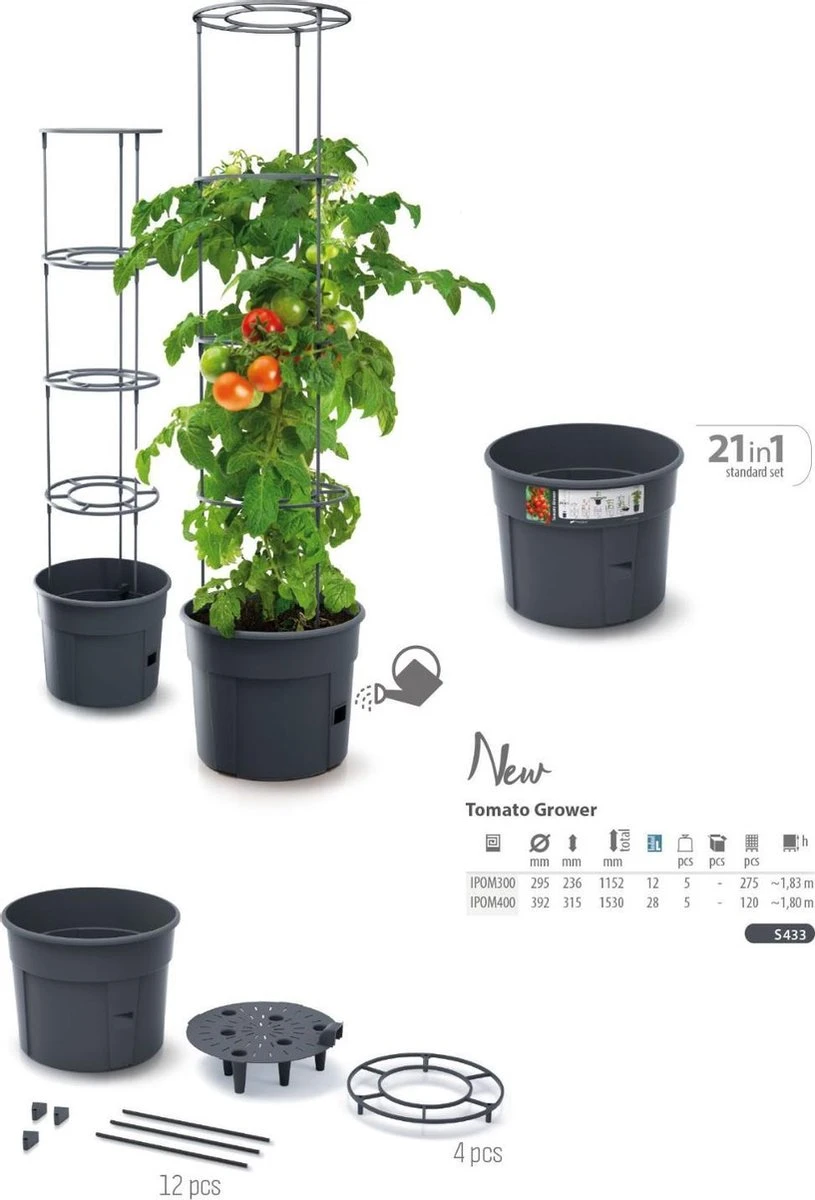 TOMATENPOT VOOR HET KWEKEN VAN TOMATEN PROSPERPLAST 28L 6 TOMATENPOT VOOR HET KWEKEN VAN TOMATEN PROSPERPLAST 28L - Afbeelding 6
