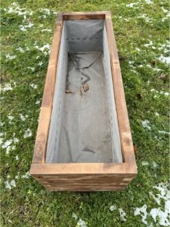 AMISHOUT - Plantenbak Van Balkjes 120x40x40 Cm - Bruin -Tuinhuis Shop 902x1200