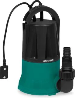 Uitgelichte producten 9 VONROC Dompelpomp / Vlakzuigpomp / Dweilpomp - Tot 1mm Met Sensorschakelaar - 400W - 6000l/h - Voor Schoon Water