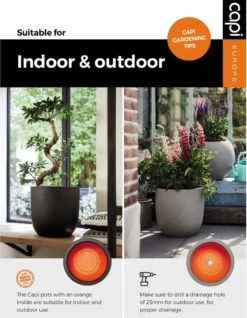 Capi Europe - Bloempot Vierkant Smooth NL - 50x50x50 - Zwart - Voor Binnen En Buiten - KBL904 -Tuinhuis Shop 932x1200 1