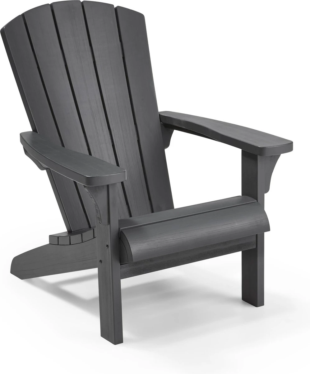 Keter Troy Adirondack Tuinstoel - 81x80x96,5cm - Grafiet 2 Keter Troy Adirondack Tuinstoel - 81x80x96,5cm - Grafiet - Afbeelding 2